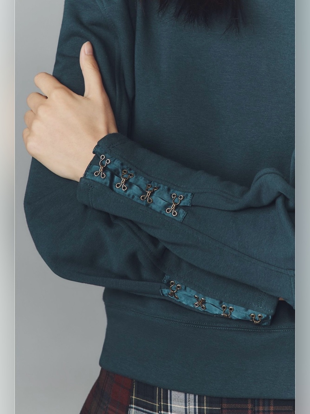 💜Firm Price💜By Anthropologie fastened puff sleeve pullover - Picture 2 of 8